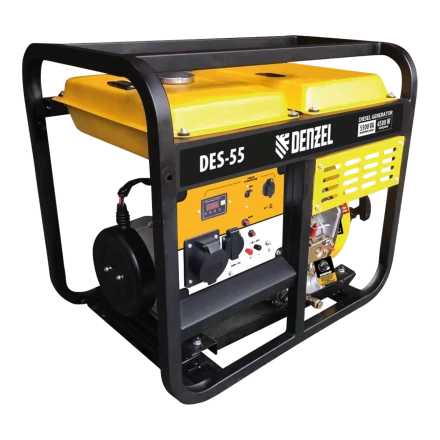 Генератор дизельный DES-55 5.5 кВт 230 В 11 л ручной стартер Denzel 94413 купить в Муравленко
