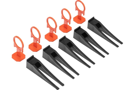 Комплект зажим + клин для системы выравнивания плитки СВП Кольцо, 250/250 шт. в коробе Сибртех 88114 купить в Муравленко