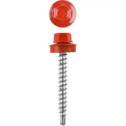 Саморезы ЗУБР &quot;ПРОФЕССИОНАЛ&quot; окраш., RAL 3003 рубин.-красн., для крепл. кров. матер. к дерев. обреш., 4.8x35мм, 380шт 4-300315-48-035-3003 купить в Муравленко