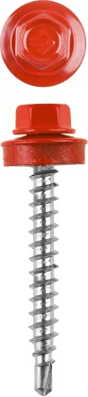 Саморезы ЗУБР &quot;ПРОФЕССИОНАЛ&quot; окраш., RAL 3003 рубин.-красн., для крепл. кров. матер. к дерев. обреш., 4.8x35мм, 380шт 4-300315-48-035-3003 купить в Муравленко
