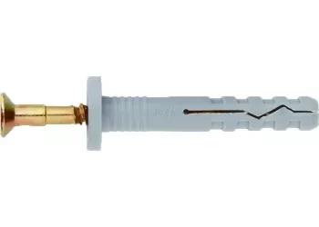 Дюбель-гвоздь полипропиленовый с потайным бортиком 8х60 мм 100 шт ШУРУПЬ 42133 купить в Муравленко