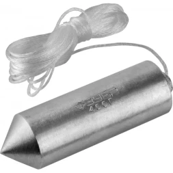 Отвес ЗУБР "МАСТЕР" строительный со шнуром, в пластиковом контейнере, 400 г 0636-400_z01