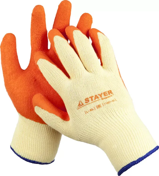 Перчатки STAYER "EXPERT"  рабочие с рельефным латексным покрытием, 10 класс, L-XL 11407-XL купить в Муравленко