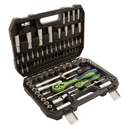 Набор инструментов 94 предмета, CrV, 1/2&quot;, 1/4&quot; Сибртех 13509 купить в Муравленко