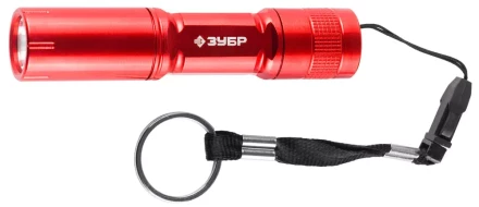 Фонарь ЗУБР &quot;МАСТЕР&quot; ручной, алюминиевый корпус, 1 сверхъяркий светодиод, 1АА, красный 56220-R купить в Муравленко