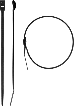 Кабельные стяжки черные КОБРА с плоским замком нейлоновые пакет серия ПРОФЕССИОНАЛ купить в Муравленко