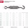 Талреп ЗУБР "ПРОФЕССИОНАЛ"  DIN 1480, крюк-кольцо, оцинкованный, кованая натяжная муфта, М14, 3 шт 4-304355-14 купить в Муравленко