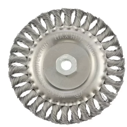 Щетка для УШМ 150 мм М14 плоская крученая проволока 0,35 мм MATRIX 74635 купить в Муравленко