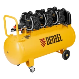 Компрессор безмасл. малошумн. DLP-4500/150, 4,5 кВт, 3х1,5 кВт,150 л, 2850 об/мин,750 л/мин// Denzel 58146