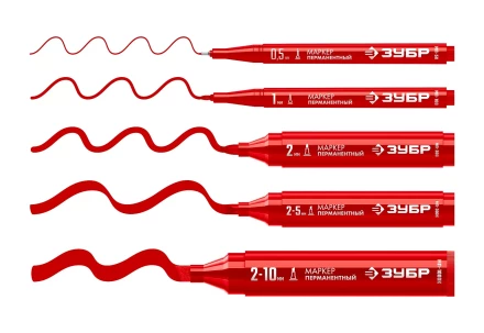 ЗУБР МП-50 красный, 0.5 мм перманентный маркер (06321-3) купить в Муравленко