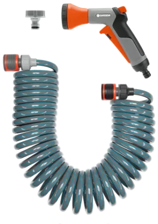 Шланг спиральный 10 м для террас с фитингами и наконечником  &quot;Домашнее садоводство&quot; GARDENA купить в Муравленко