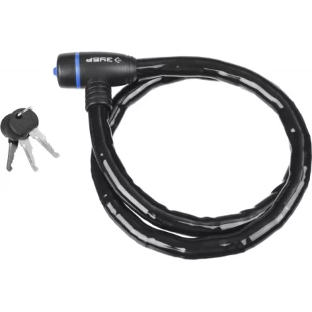 Замок ЗУБР &quot;ПРОФЕССИОНАЛ&quot;, тросовый, усиленный, 3 ключа в комплекте, длина троса 1000мм, d 18мм 37260-100 купить в Муравленко