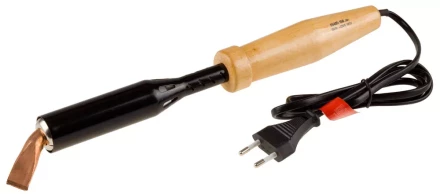 Электропаяльник ЗУБР &quot;МАСТЕР&quot; для лужения с деревянной рукояткой и долговечным жалом, форма клин, 150Вт 55405-150_z01 купить в Муравленко