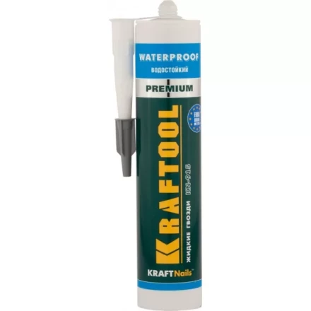 Клей монтажный KRAFTOOL KraftNails Premium KN-915, водостойкий с антисептиком, для ванн и душевых, 310мл 41345_z01 купить в Муравленко
