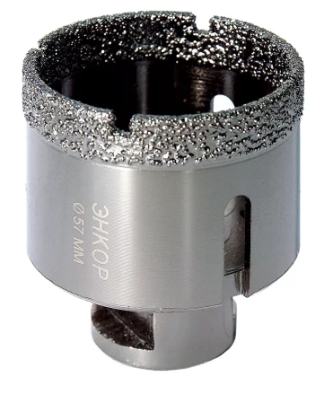 Коронка алмазная по керамограниту D 57 мм для УШМ сух. рез Энкор 48313 купить в Муравленко