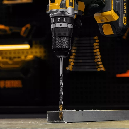 Сверло спиральное по металлу Denzel, 8,5 х 165 мм, Р6М5, Golden Tip, удлиненное, 718261 купить в Муравленко