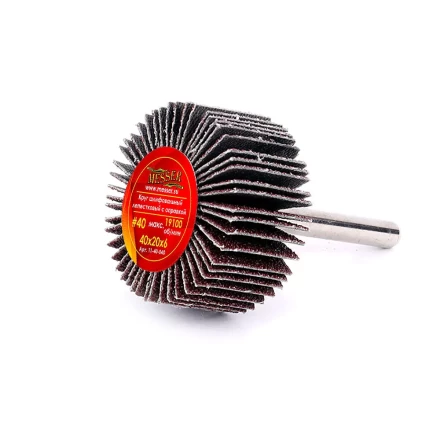 Круг MESSER шлифовальный лепестковый с оправкой (на шпильке) 40х20х6  #40 купить в Муравленко