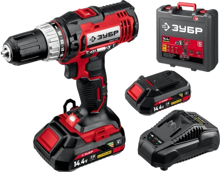 Дрель-шуруповерт, 2 АКБ С1-14 (2 Ач), в кейсе ДШЛ-145-22 серия «МАСТЕР» купить в Муравленко