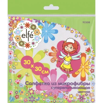 Салфетки из микрофибры цветная 300х300 мм Elfe 92308 купить в Муравленко