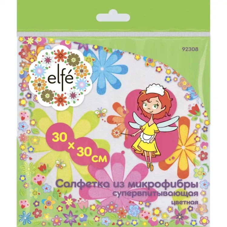 Салфетки из микрофибры цветная 300х300 мм Elfe 92308 купить в Муравленко