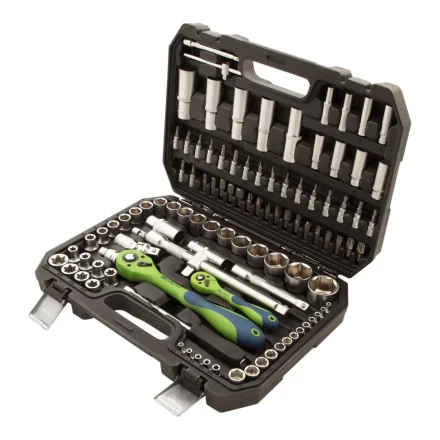 Набор инструментов 108 предметов, CrV, 1/2&quot;, 1/4&quot; Сибртех 13511 купить в Муравленко