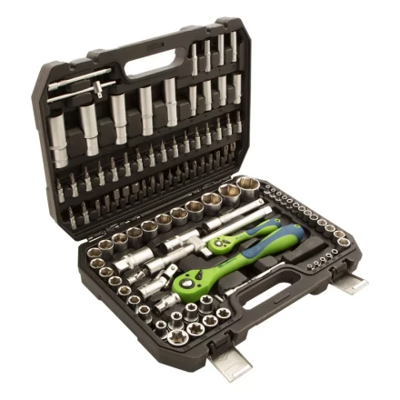 Набор инструментов 108 предметов, CrV, 1/2&quot;, 1/4&quot; Сибртех 13511 купить в Муравленко