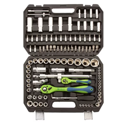 Набор инструментов 108 предметов, CrV, 1/2&quot;, 1/4&quot; Сибртех 13511 купить в Муравленко