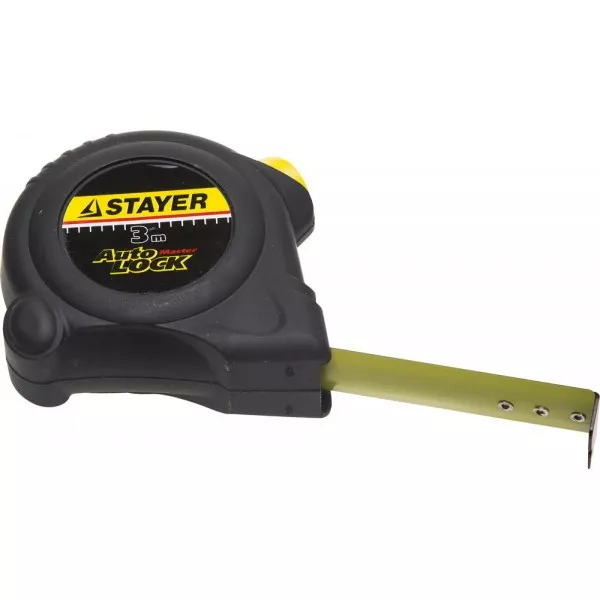 Рулетка STAYER "MASTER" "AUTOLOCK", корпус с резиновым напылением, автостоп, 3мх16мм 2-34126-03-16_z01 купить в Муравленко