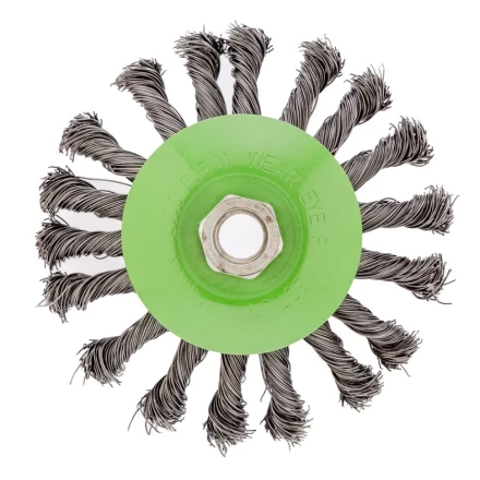 Щетка для УШМ 115 мм М14 Тарелка крученая проволока 0,5 мм Сибртех 746107 купить в Муравленко