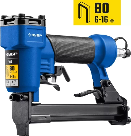 ЗУБР Т80, пневматический степлер для скоб 21Ga, тип 80 (6-16 мм), Профессионал (31938) купить в Муравленко