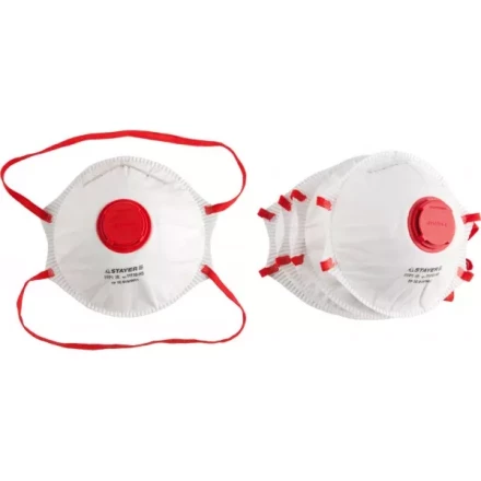 Полумаска фильтрующая STAYER &quot;PROFI&quot; коническая многослойная с клапаном, класс защиты FFP1, 10шт 11110-H10 купить в Муравленко