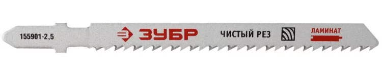 Полотна ЗУБР "ЭКСПЕРТ", T101BF, для эл/лобзика, Би-металл, по дереву, EU-хвост., шаг 2,5мм, 75мм, 2шт 155901-2.5_z01 купить в Муравленко