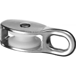 Блок ЗУБР "МАСТЕР" одинарный, оцинкованный, нейлоновый шкив, 16x65мм, 1 шт 4-304585-65