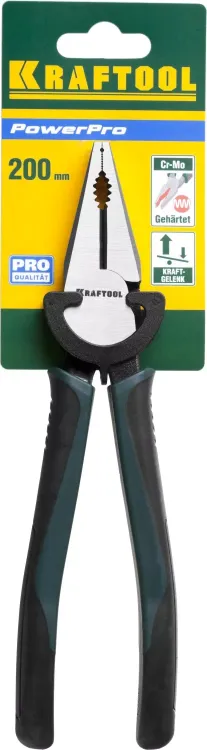Плоскогубцы KRAFTOOL "PowerPro" комбинированные, CrMo-сталь, покрытие оксидированное с полировкой, 200мм 22001-1-20_z01 купить в Муравленко