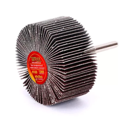 Круг MESSER шлифовальный лепестковый с оправкой (на шпильке) 60х30х6  #100 купить в Муравленко