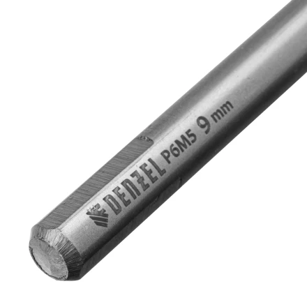 Сверло спиральное по металлу Denzel, 9 х 175 мм, Р6М5, Golden Tip, удлиненное 718262 купить в Муравленко