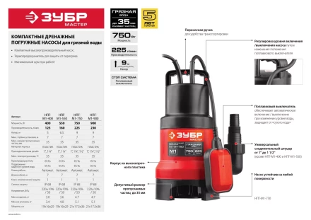 Насос дренажный НПГ-М1-900 серия МАСТЕР купить в Муравленко