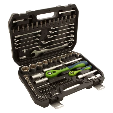 Набор инструментов 82 предмета, CrV, 1/2&quot;, 1/4&quot; Сибртех 13514 купить в Муравленко