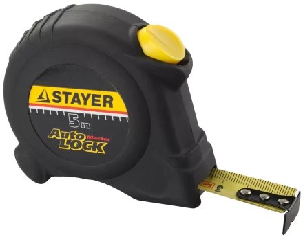 Рулетка STAYER &quot;MASTER&quot; &quot;AUTOLOCK&quot;, корпус с резиновым напылением, автостоп, 5мх19мм 2-34126-05-19_z01 купить в Муравленко