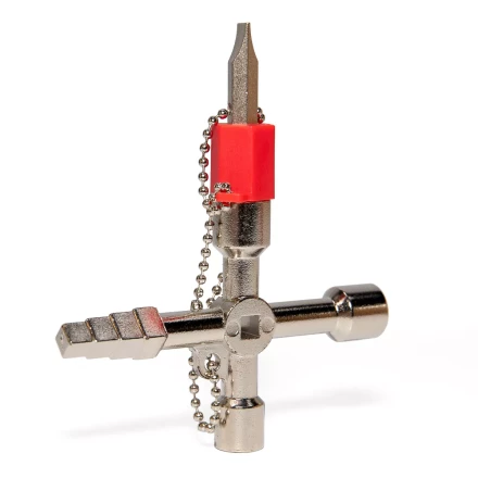 Ключ для электрошкафов КВТ КЭШ-5М с 5 профилями и битой «крест/шлиц» (84624) купить в Муравленко