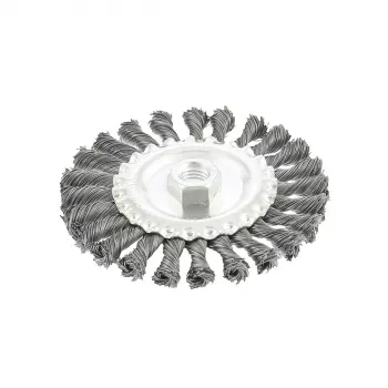 Щетка для УШМ 125 мм, М14, плоская, крученая  проволока 0,5 мм  MATRIX 74640 купить в Муравленко