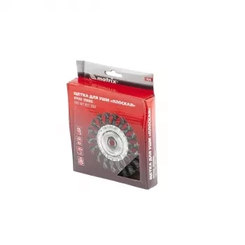 Щетка для УШМ 125 мм, М14, плоская, крученая  проволока 0,5 мм  MATRIX 74640 купить в Муравленко