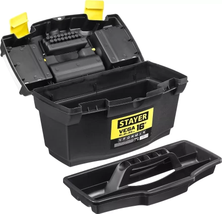 Ящик для инструмента &quot;VEGA-16&quot; пластиковый, STAYER 38105-16_z03 купить в Муравленко
