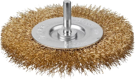 ЗУБР &quot;ПРОФЕССИОНАЛ&quot;. Щетка дисковая для дрели, витая латунированная стальная проволока 0,3мм, 100мм 3520-100_z02 купить в Муравленко