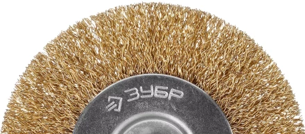 ЗУБР &quot;ПРОФЕССИОНАЛ&quot;. Щетка дисковая для дрели, витая латунированная стальная проволока 0,3мм, 100мм 3520-100_z02 купить в Муравленко