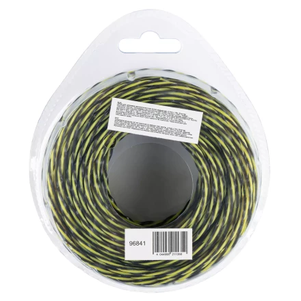 Леска для триммера двухкомпонентная витая квадратная, 2,4мм х 15м, блистер SkyCutter Denzel 96841 купить в Муравленко