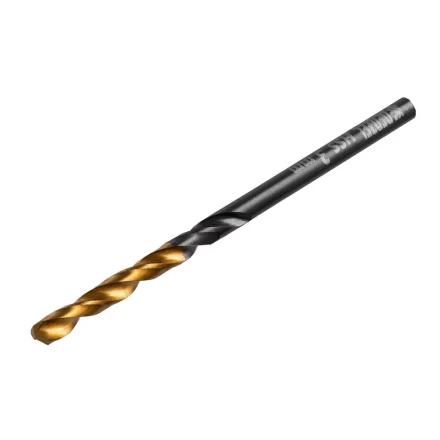 Сверло по металлу, 3 мм, HSS-Tin, Golden Tip, 10 шт. Denzel 717205 купить в Муравленко