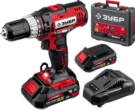 Дрель-шуруповерт, 2 АКБ С1-18 (2 Ач), в кейсе ДШЛ-185-22 серия «МАСТЕР» купить в Муравленко