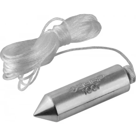 Отвес ЗУБР &quot;МАСТЕР&quot; строительный со шнуром, в пластиковом контейнере,100 г 0636-100_z01 купить в Муравленко