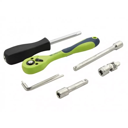 Набор инструментов 56 предметов, CrV, 1/4&quot; Сибртех 13525 купить в Муравленко